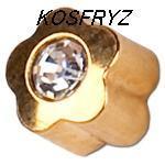 Kwiatek złoty z brylantem R508-4Y