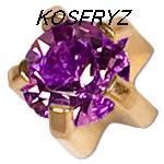 Ametyst, pazurki, ciemny fiolet.