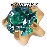 Cyrkon niebieski, pazurki, R112Y