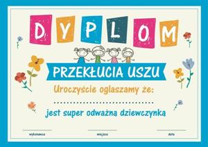 Dyplom przekłucia ucha