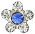 Stokrotki szafir z brylantami op. srebrna 75126049