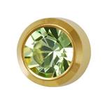 R208Y PERIDOT OP. ZŁOTA KOLCZYKI STUDEX